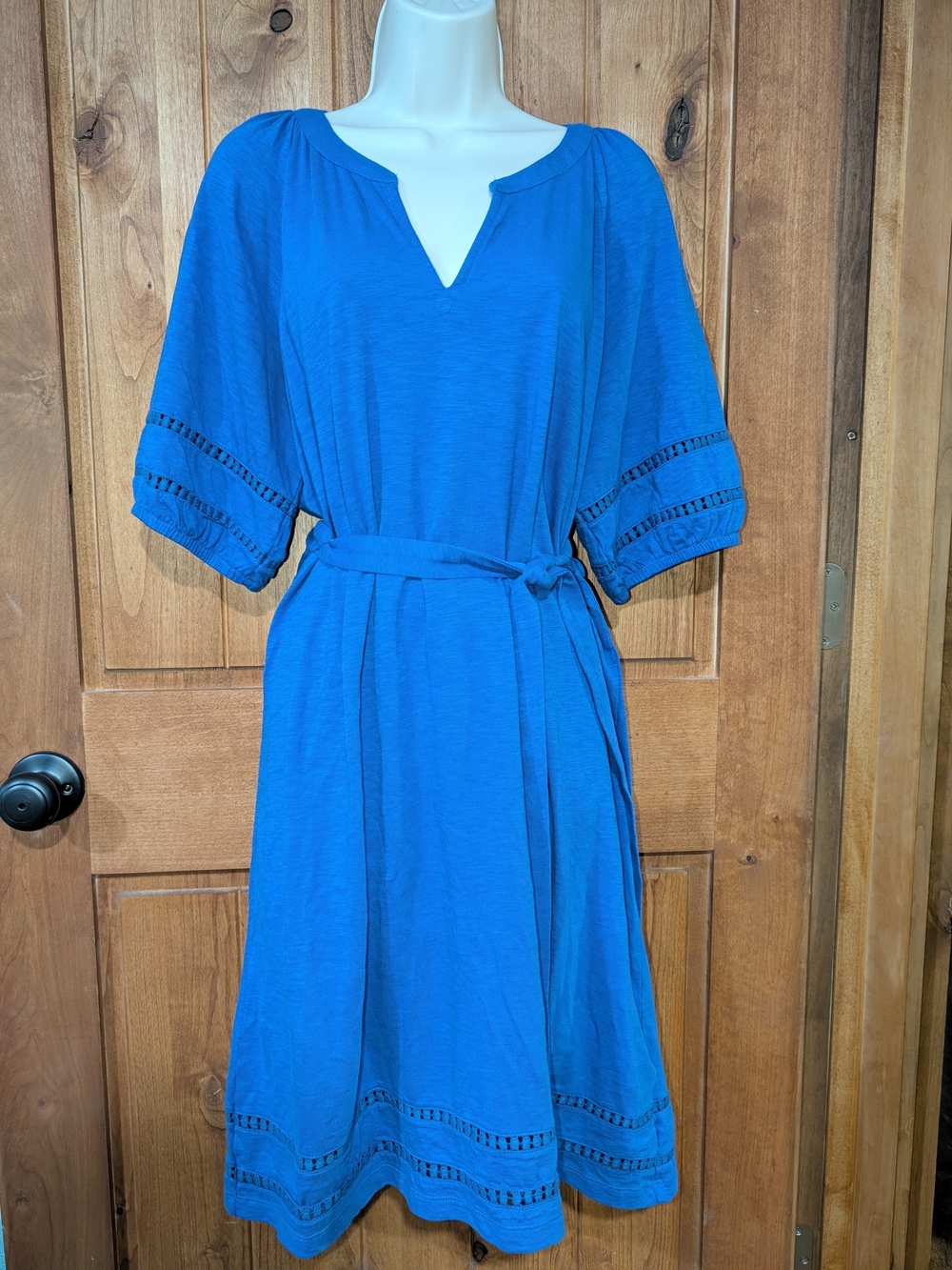 Tommy Hilfiger Cobalt Blue Belted Midi Dress